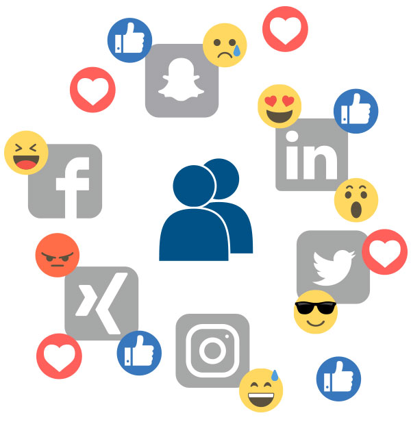 Überblick Social Media Icons | Social Recruiting