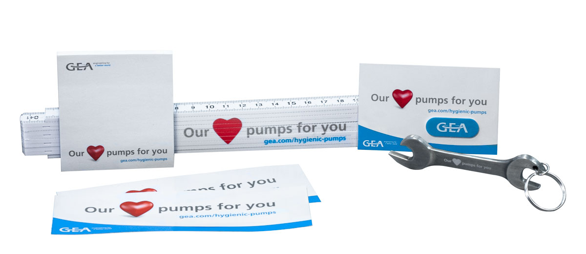 Kampagnen-Visuals auf Give-aways
